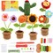 Beginner Crochet Kit for Adults | Crochet Plants Set of 6 Potted Plant Family | Crochet Kits for Starters | Crochet Flowers | Stitch-by-Stitch Video Tutorial | Gift for Kids (12+)